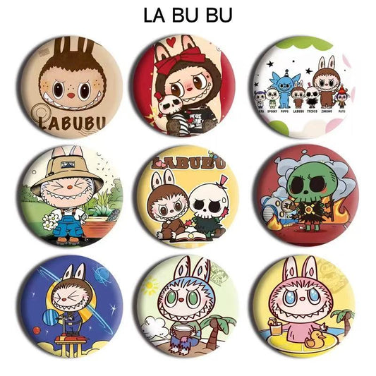 Cartoon Labubu Badge