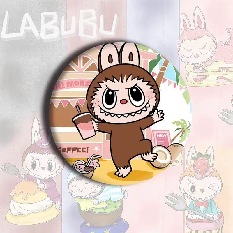 Cartoon Labubu Badge