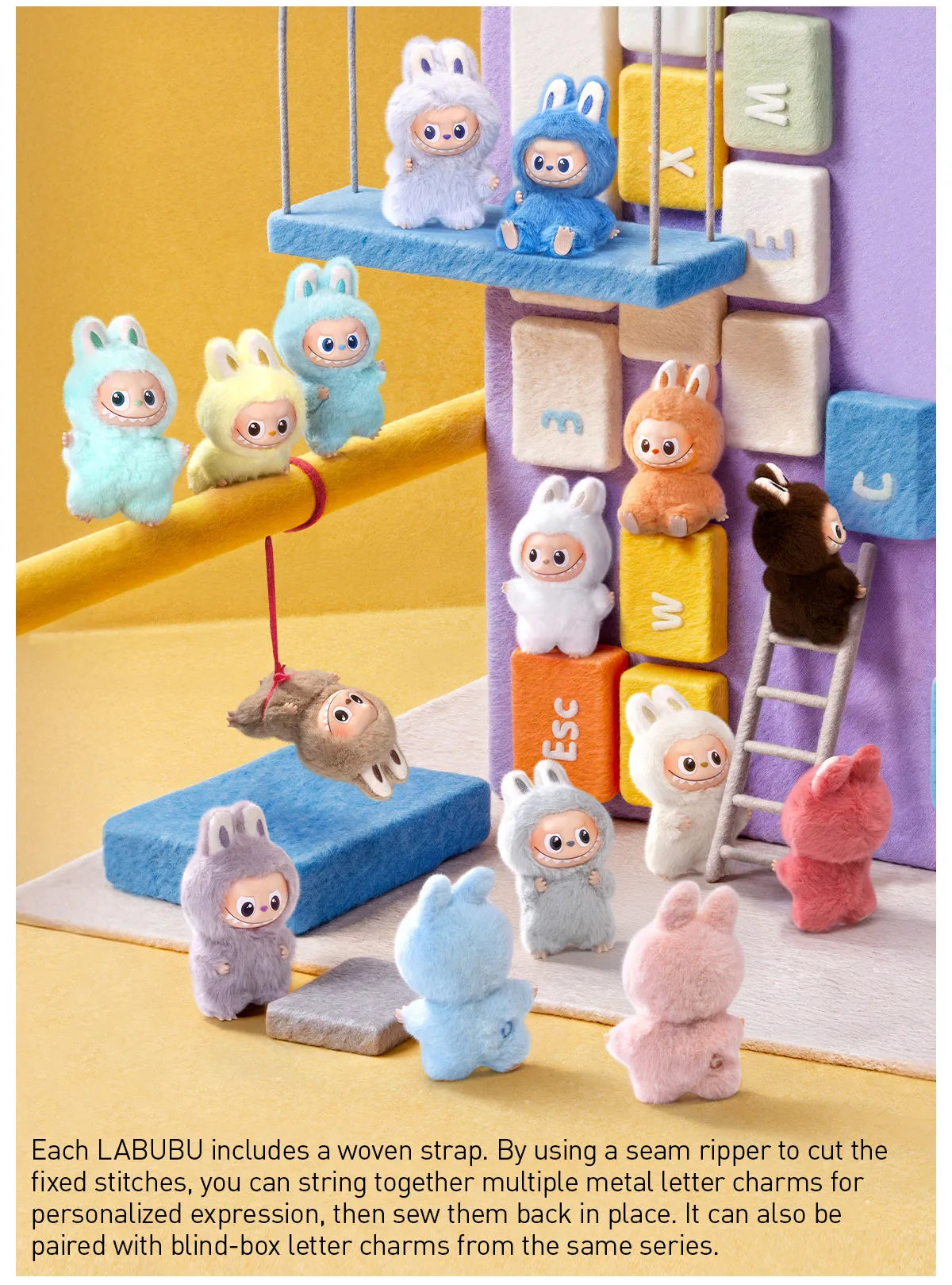 (N-Z)THE MONSTERS PIN FOR LOVE SERIES-Vinyl Plush Pendant Blind Box